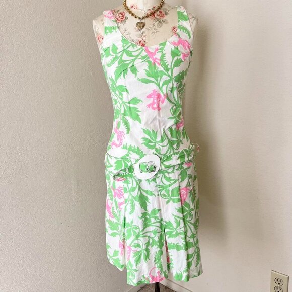 Miss Sixty Italy pleated vintage floral dress small‎